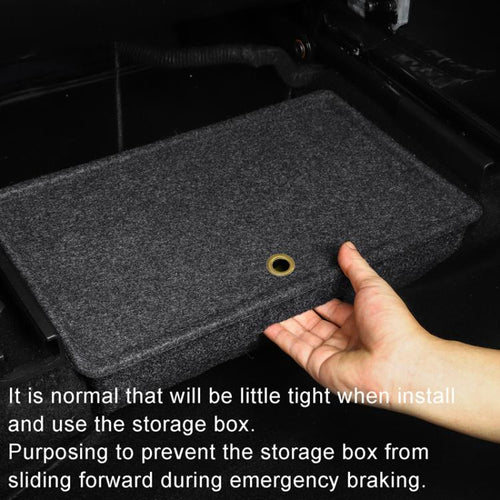 240 x 375 x 105mm For Tesla Model Y Car Under Seat Hidden Felt Storage Boxes