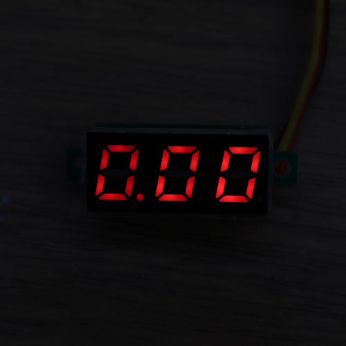 3pcs 0.28 Inch Three-wire 0-100V Digital Red Display DC Voltmeter Adjustable Voltage Meter