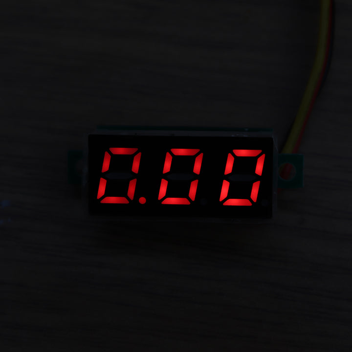 5pcs 0.28 Inch Three-wire 0-100V Digital Red Display DC Voltmeter Adjustable Voltage Meter