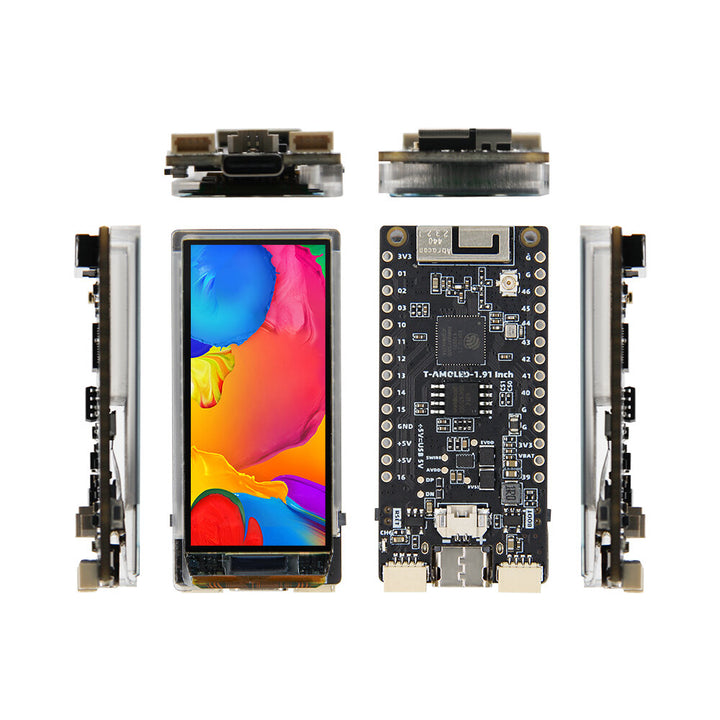 T-Display-S3 AMOLED ESP32-S3 1.91-inch RM67162 Display Development Board WiFi Bluetooth 5.0 Wireless Module