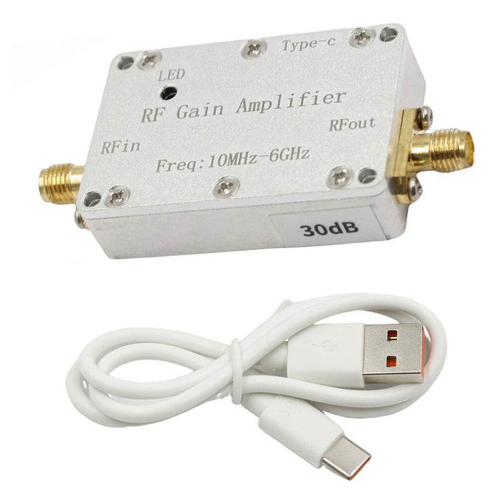 LNA 10MHZ-6GHz High Flatness Receiver Amplifier 10DB 20DB 30DB 40DB RF Drive for Drone GPS Radio FM Hackrf One Image Transmission