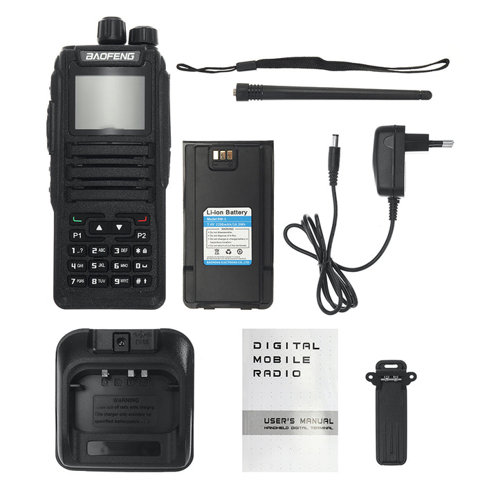 Baofeng DMR DM-1701 UV Dual Band Walkie Talkie Open GD77 Dual Mode Analog Digital Two Way Radio Tier 1+2 Dual Time Slot Ham Portable Handheld Transceiver