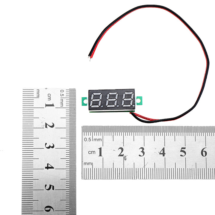 5pcs 0.28 Inch Two-wire 2.5-30V Digital Green Display DC Voltmeter Adjustable Voltage Meter