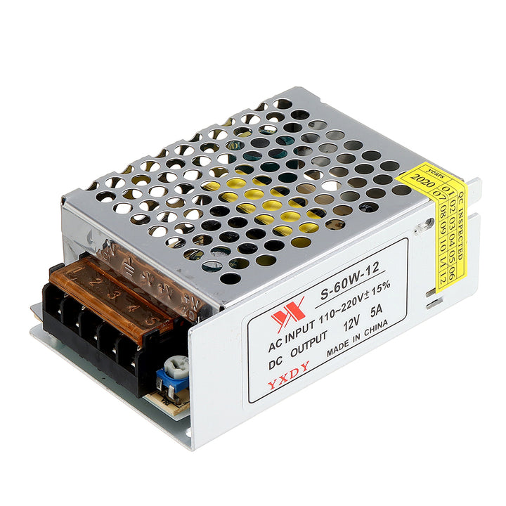 1pcs AC 100-240V to DC 12V 5A 60W Switching Power Supply Module Driver Adapter LED Strip Light