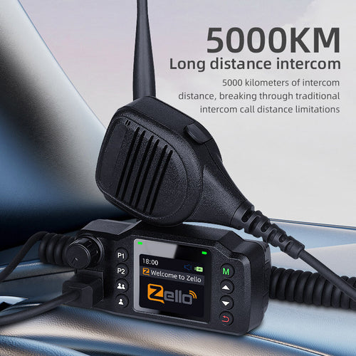 ZELLO DG9800 4G Car Radio Mini Walkie Talkie Global Coverage Quad-Core ARM Cortex GPS bluetooth Android LTE Waterproof Long Distance Intercom 5000KM