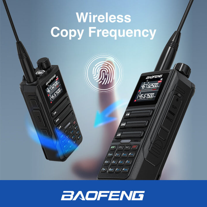 Baofeng UV16M Walkie Talkie AM FM Multi-band Long Range Powerful Two Way Radio 999 CH Wirless Copy Frequency Waterproof Transceiver NOAA Weather Walkie Talkie