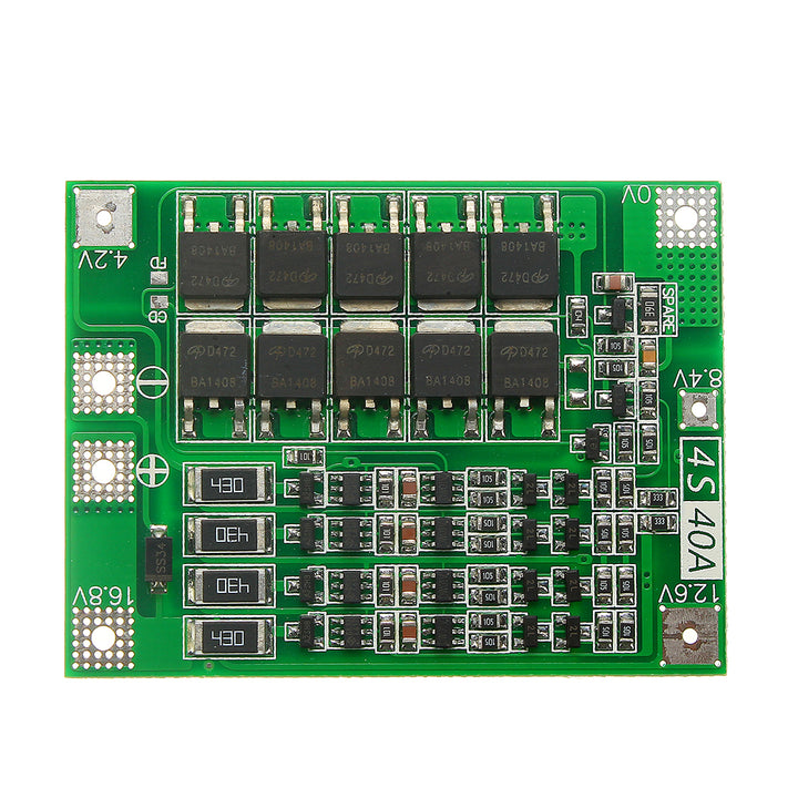 3Pcs 4S 40A Li-ion Lithium Battery 18650 Charger PCB BMS Protection Board with Balance For Drill Motor 14.8V 16.8V Lipo Cell Module