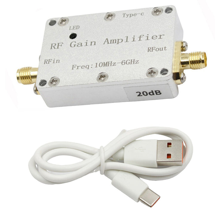 LNA 10MHZ-6GHz High Flatness Receiver Amplifier 10DB 20DB 30DB 40DB RF Drive for Drone GPS Radio FM Hackrf One Image Transmission