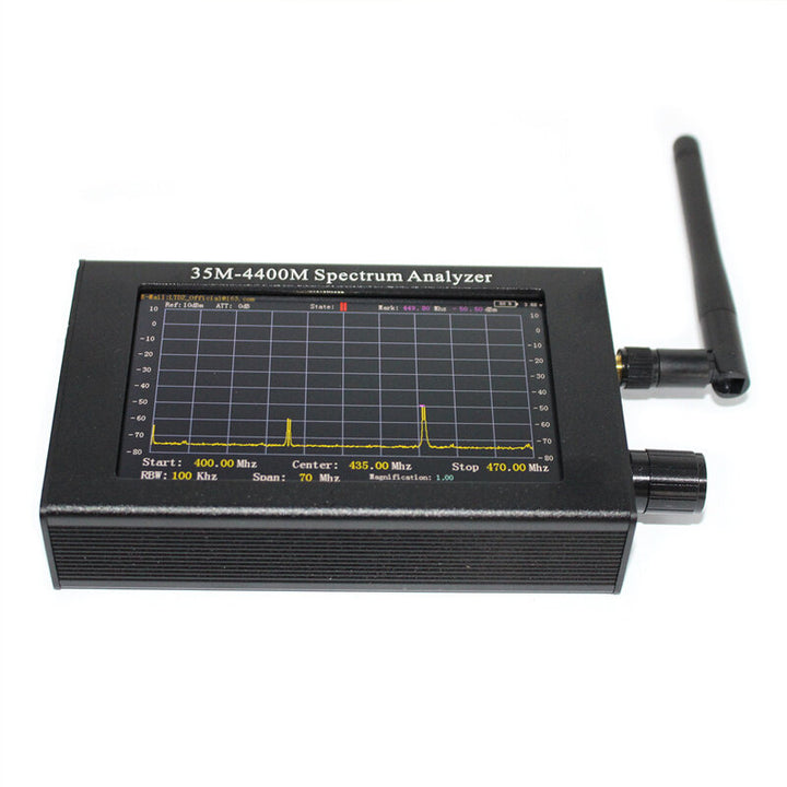 35M-4400MHz Spectrum Analyzer 4.3 inch LCD TFT Screen Handheld Simple Spectrum Analyzer Measurement of Interphone Signal