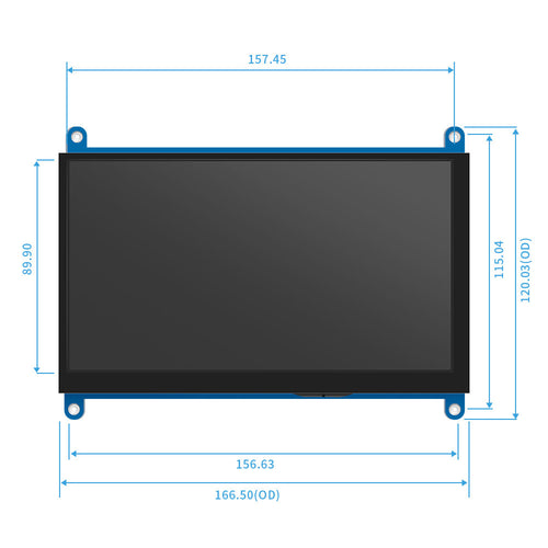 7Inch IPS/TN AIDA64 LCD Display mini pc Touch HDMI Module 1024 x 600 for Raspberry Pi 3 Pi4 PC Monitor Moniteur Orange pi