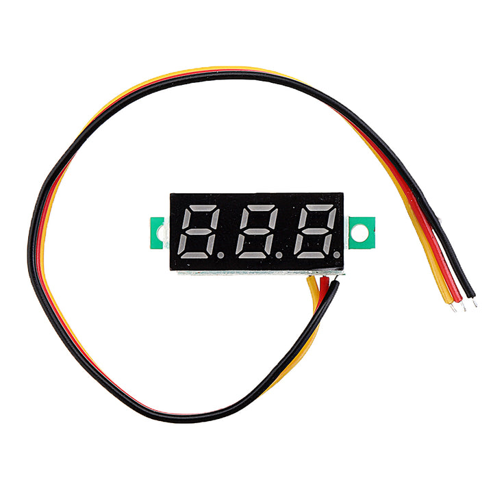 3pcs 0.28 Inch Three-wire 0-100V Digital Red Display DC Voltmeter Adjustable Voltage Meter