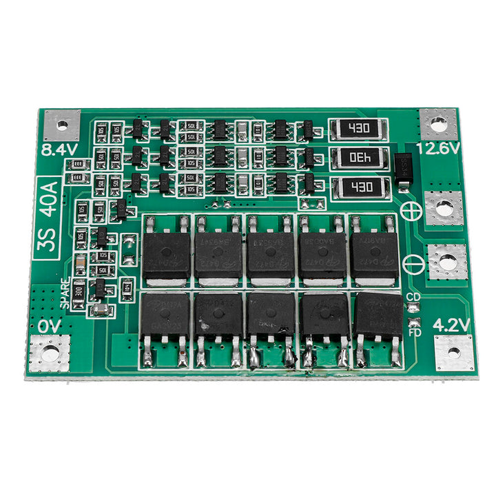 BMS 3S 40A 18650 Lithium Battery Charger Protection Board 11.1V 12.6V PCB for Drill Motor with Balance