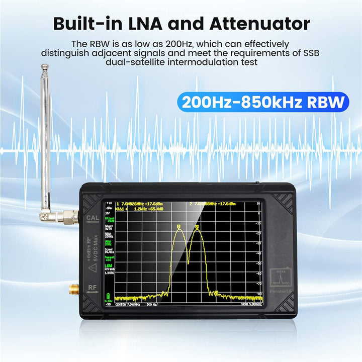 Ultra SA Portable Spectrum Analyzer LNA Tester with 32GB 4-inch Touchscreen 100kHz~5.3GHz