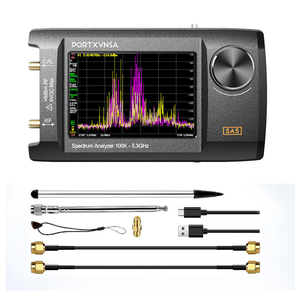 PORTXVNSA 4 inch IPS LCD SA5 Multi-function Handheld Spectrum Analyzer ...