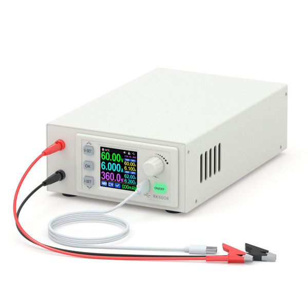 RK6006-C 60V 6A 4 digit Adjustable AC to DC Step Down Voltage Bench Power Supply Module Current Regulated