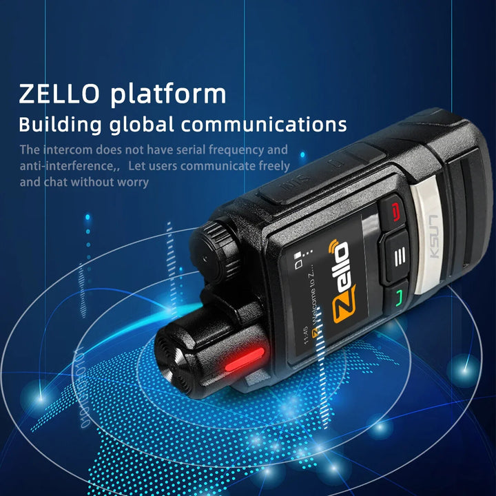 KSUN ZL60 Zello LTE GSM 4G Network PoC GPS PTT Intercom Two Way Radio 1000km Long Range Android WiFi Walkie-Talkie