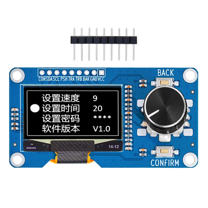 0.96/1.3 inch White Oled Display Screen Combined with EC11 Rotary Encoder Module IIC Interface for Arduinos