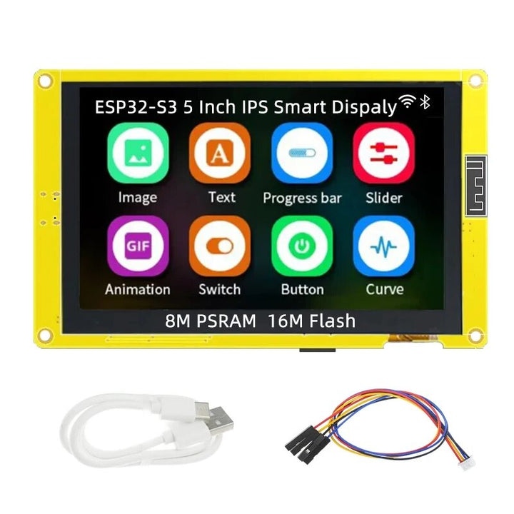 ESP32-S3 IPS Smart Display 5 Inch TFT Capacitive Screen LVGL ESP32 HMI 8M PSRAM 16M Flash WiFi Bluetooth 800*480 RGB LCD With Demo