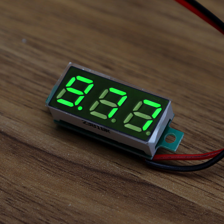 5pcs 0.28 Inch Two-wire 2.5-30V Digital Green Display DC Voltmeter Adjustable Voltage Meter