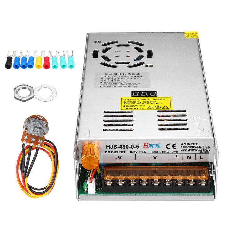 480W Digital Display Switching Power Supply Adjustable Voltage 110/220V AC to 5V 12V 24V 36V 48V 60V 80V 120V 160V 220V 300V