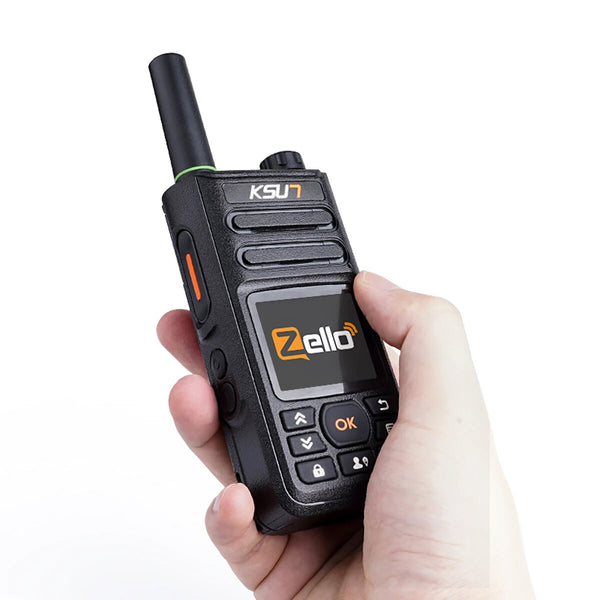 KSUT ZL18 Zello PTT Walkie Talkie 4G Sim WiFi Network Two Way Radio Long Range 100 Miles GPS Professional Walkie Talkie