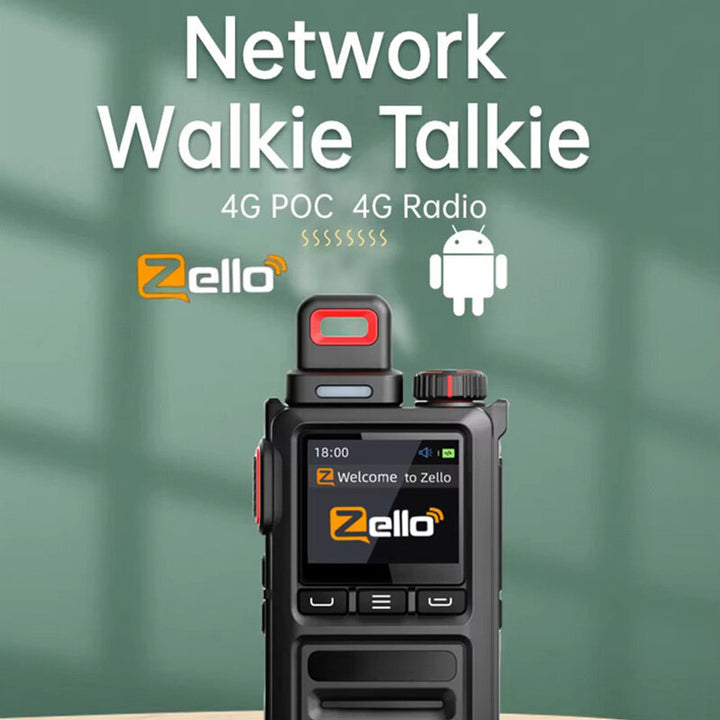 Zello 4G Walkie Talkie Poc Radio Android IP45 Waterproof Dustproof Global GPS WiFi bluetooth High Fidelity Sound Fast USB Charging