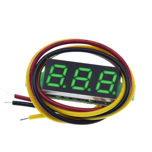 0.28 inch 3-wire Digital DC Voltmeter Head Digital Display Adjustable Three-wire DC0-100V Battery Voltmeter