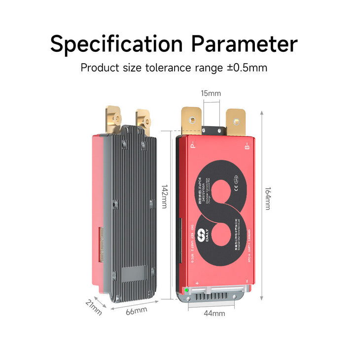 Daly BMS LiFePO4 Smart Board Iron Lithium Battery Protection Board with Balance+bluetooth+RS485+CAN M-type 4~24 Series with Parallel Module 3.65V