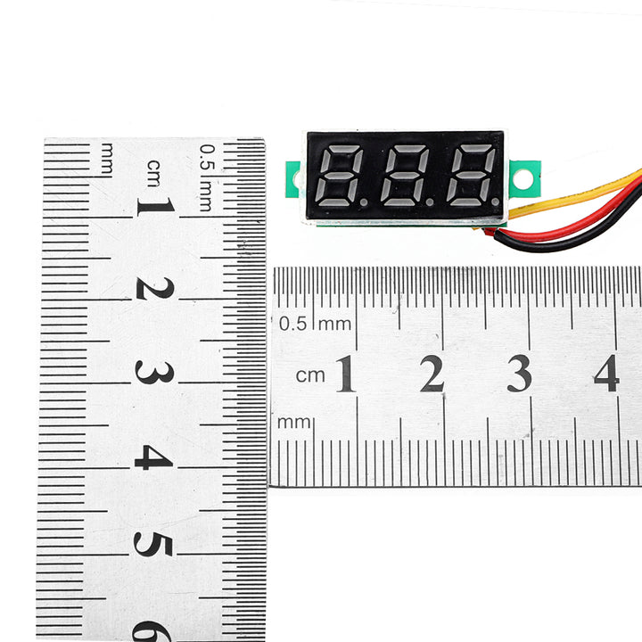 3pcs 0.28 Inch Three-wire 0-100V Digital Red Display DC Voltmeter Adjustable Voltage Meter