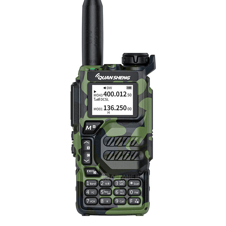 Quansheng UV-K5 5W Walkie Talkie Desert Camouflage UHF VHF FM DTMF Scrambler Ham 1600mAh Wireless Frequency Copy 200 Channels Two-way Radio with LED Flashlight