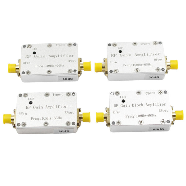 LNA 10MHZ-6GHz High Flatness Receiver Amplifier 10DB 20DB 30DB 40DB RF Drive for Drone GPS Radio FM Hackrf One Image Transmission