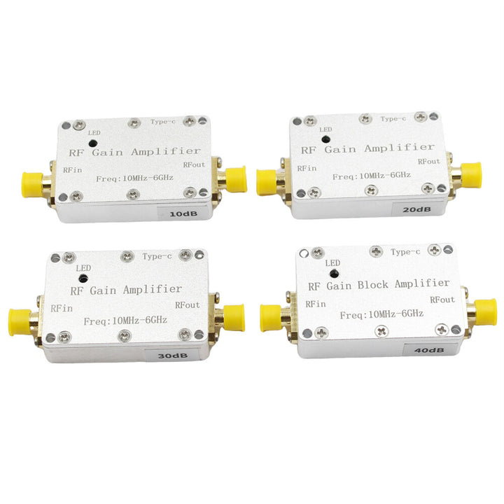 LNA 10MHZ-6GHz High Flatness Receiver Amplifier 10DB 20DB 30DB 40DB RF Drive for Drone GPS Radio FM Hackrf One Image Transmission