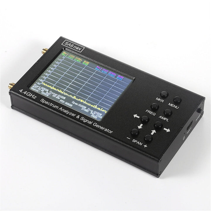 SA6 Mini Portable Spectrum Analyzer Wi-Fi CDMA Lab 35-4400Mhz Signal Test Signal Generator