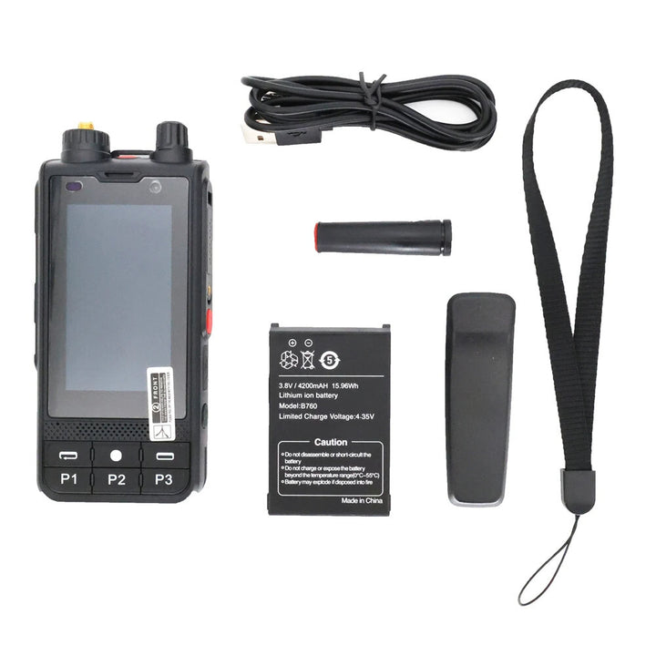 W6 Plus Walkie Talkie 4G Network Radio Android 10 Unlock Wifi LTE WCDMA GSM POC Radio Work with Real PTT Zello