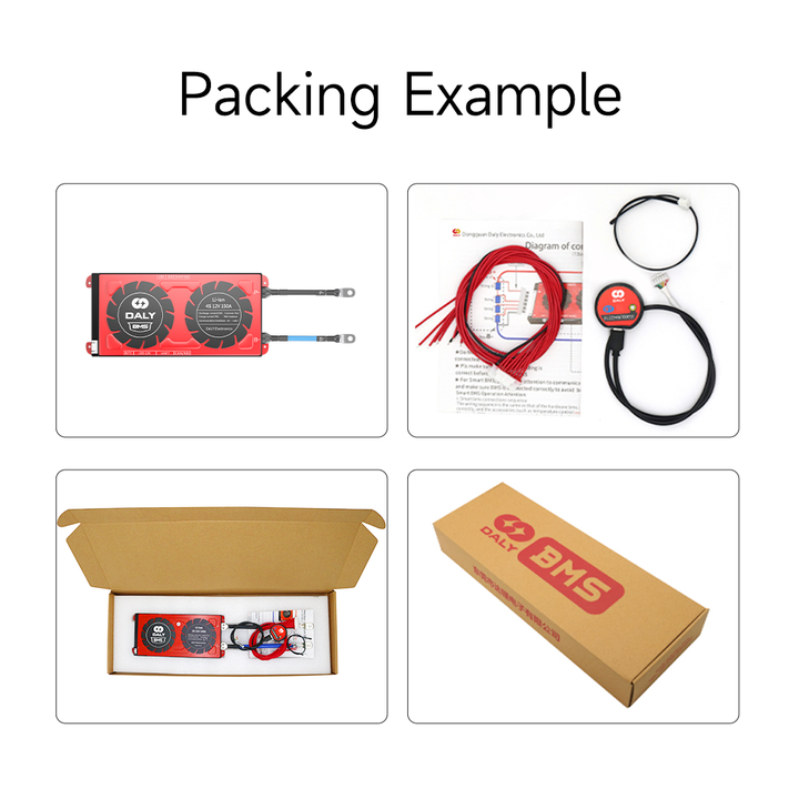DALY Smart Board LifePO4 4S 30-250A 4 String 12V Lithium Iron Phosphate Battery Protection Board with Bluetooth
