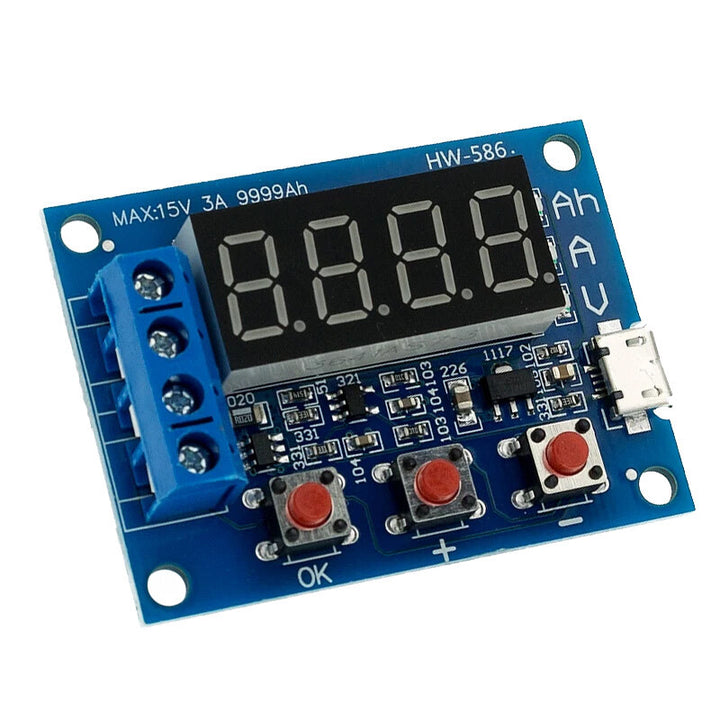 ZB2L3 Battery Tester LED Digital Display 18650 Lithium Battery Power Supply Test Resistance Lead-acid Capacity Discharge Meter Accurate Measurement