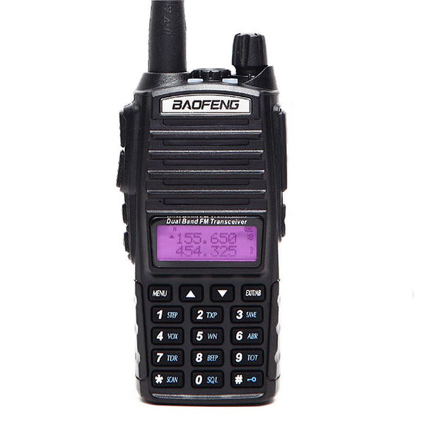 Baofeng UV-82 8W 10KM Tri-Power Modes Dual PTT Walkie Talkie Portable VHF UHF Two Way Radio Ham