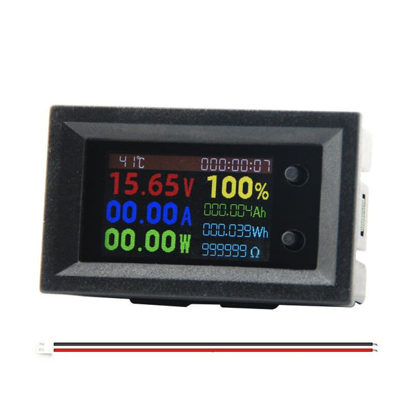 DC7200 7-200V 20A Digital Power Energy Voltmeter Ammeter Voltage Wattmeter Temperature Meter Electric Energy Frequency Meter