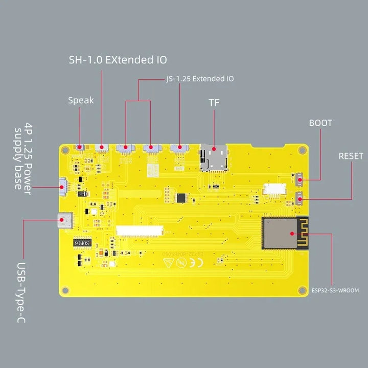 ESP32-S3 IPS Smart Display 5 Inch TFT Capacitive Screen LVGL ESP32 HMI 8M PSRAM 16M Flash WiFi Bluetooth 800*480 RGB LCD With Demo