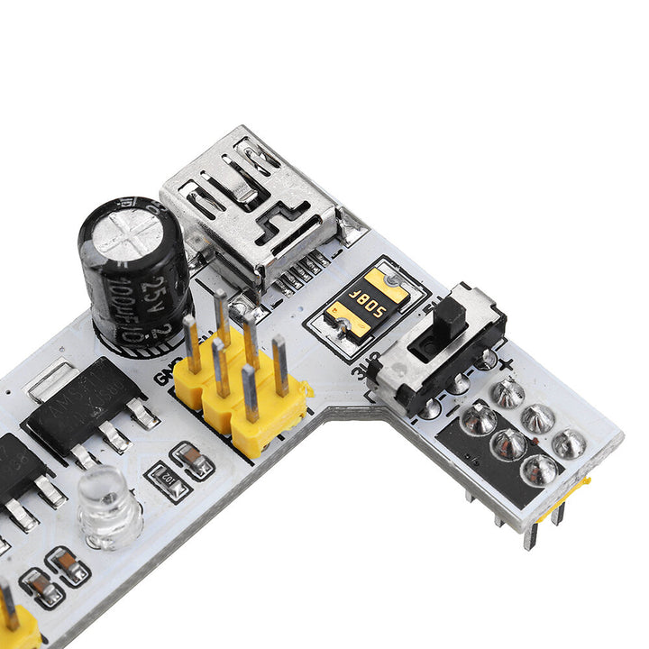 3Pcs MB102 2 Channel 3.3V 5V Breadboard Power Supply Module White Breadboard Dedicated Power Module MB-102 Solderless Bread Board