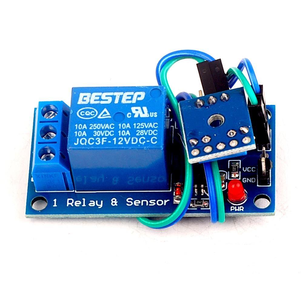 5V/12V Normally Closed Vibration Sensor Module Plus Relay Module 2-in ...