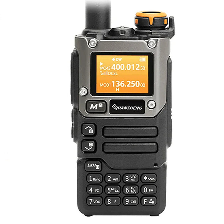 Quansheng UV-K6 5W Walkie Talkie Air Band Radio UHF VHF DTMF FM Dual Band with NOAA Weather Alarm Function Ham Transceiver Two Way Radio EU Plug