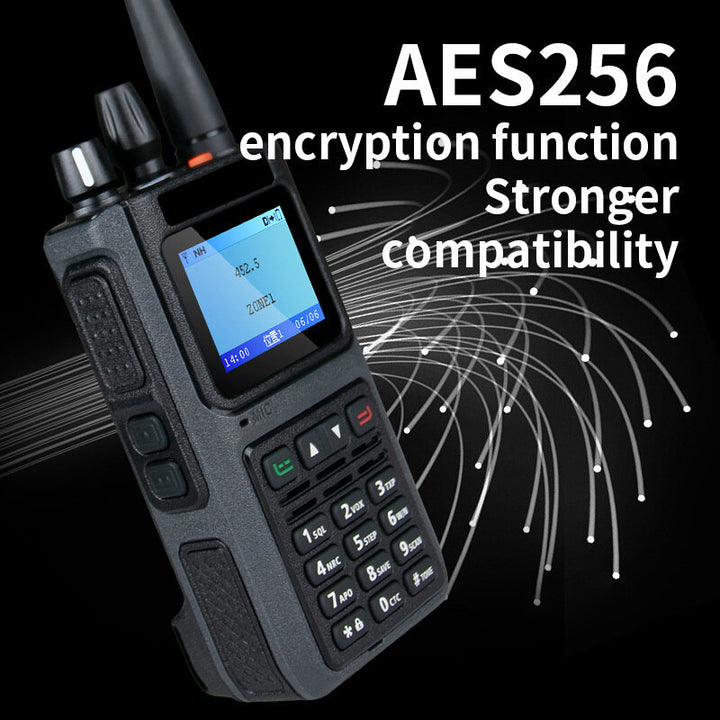 DP999 AES256 Encryption Walkie Talkie 3000 Channels IP67 Waterproof VHF UHF Dual Band Noise Reduction 3000mAh Battery Portable Two-Way Radio Suitable for Harsh Environments