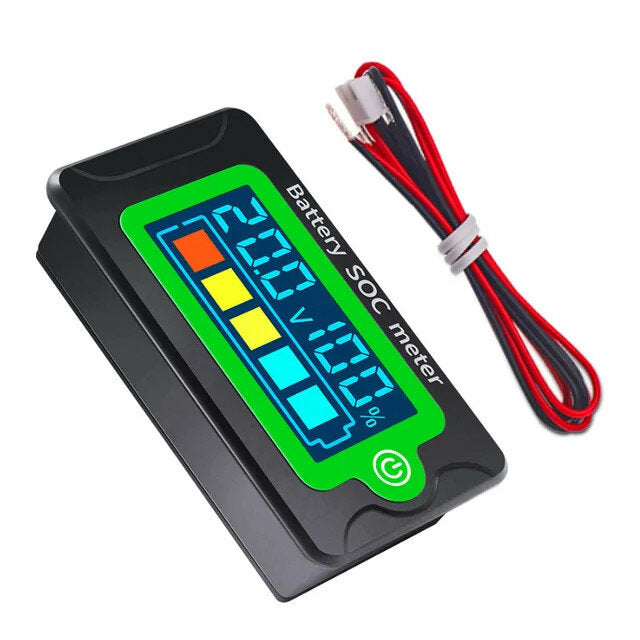 Peacefair Battery Capacity Tester Waterproof Digital LCD Voltmeter Voltage Indicator Meter 12V 24V 36V 48V 72V For Car