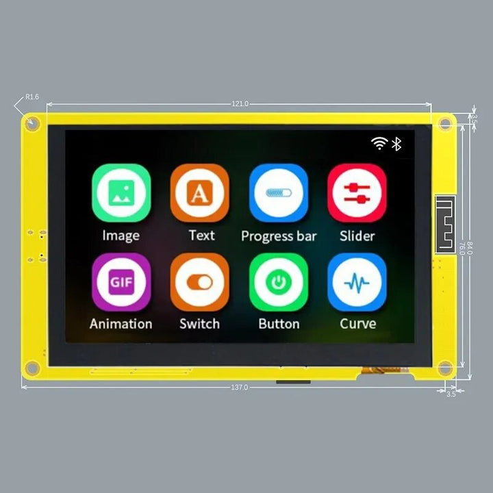 ESP32-S3 IPS Smart Display 5 Inch TFT Capacitive Screen LVGL ESP32 HMI 8M PSRAM 16M Flash WiFi Bluetooth 800*480 RGB LCD With Demo