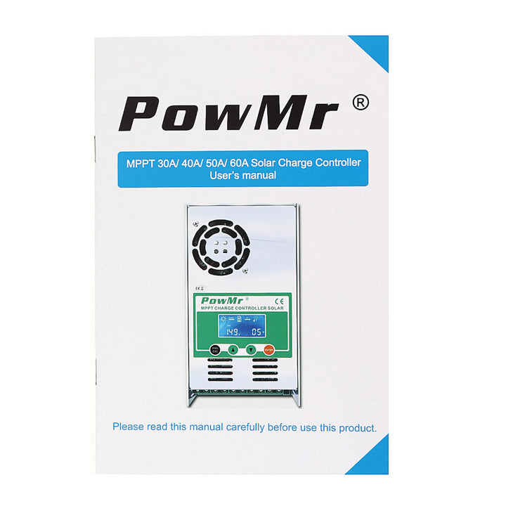 PowMr MPPT 60A Solar Charge and Discharge Controller 12V 24V 36V 48V Auto for Max PV 190VDC Lead Acid Lithium Battery