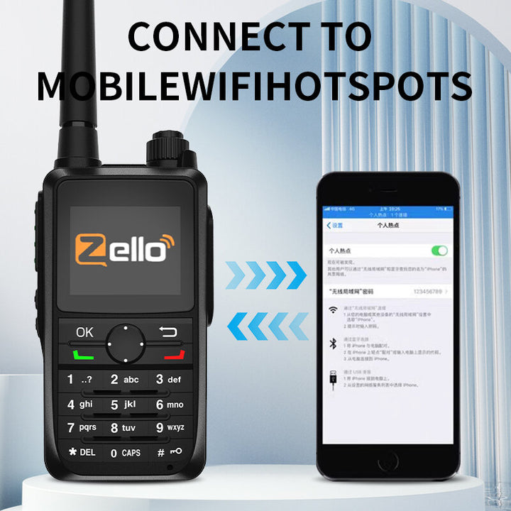 Zello DG6300 National Intercom Walkie Talkie Support WiFi bluetooth Long Range Radio IP67 Waterproof Type-C Rechargeable Handheld GPS Transceiver