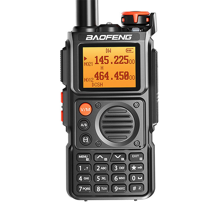 Baofeng UV-K6 Air Band Walkie Talkie Six Band 999 Channel with Earphone Wireless Copy Frequency Portable Ham Radio FM Transceiver DTMF Type-C Rechargerable NOAA Two Way Radio LED Flashlight