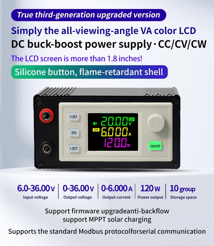 SK60X/SK120X CNC Buck Boost DC Adjustable Voltage Regulator Power Supply Constant Voltage Constant Current Solar Charging Module with Shell