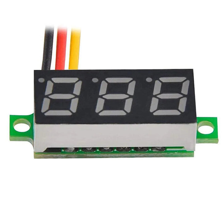 4pcs Digital Mini Digital Voltmeter 0.28Inch Three-Line 0-100V Digital Voltmeter Gauge Tester LED Display Panel Voltmeter